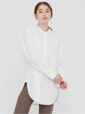 Uniqlo Long White Tunic Shirt